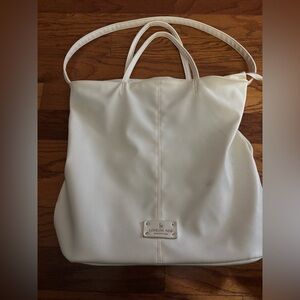 London Fog Winter White Tote Bag Purse